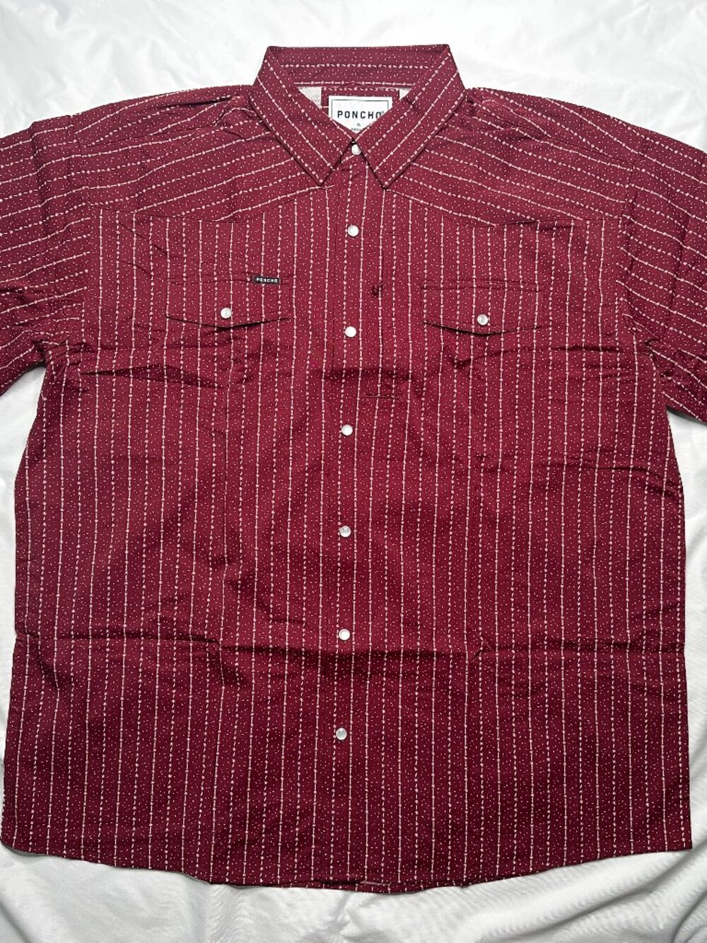 Poncho Shirt Men's XL Regular Fit Western Pearl Snap The Farmer - NEW